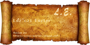 Lóczi Eszter névjegykártya